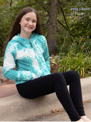 Bubble Tie Dye Hoodie - Turquoise